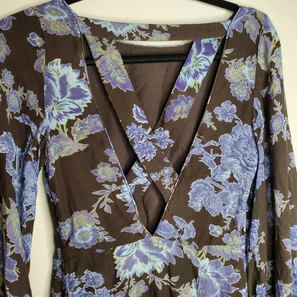 Free People Melrose Floral maxi  bell sleeve dress - Picture 5 of 7